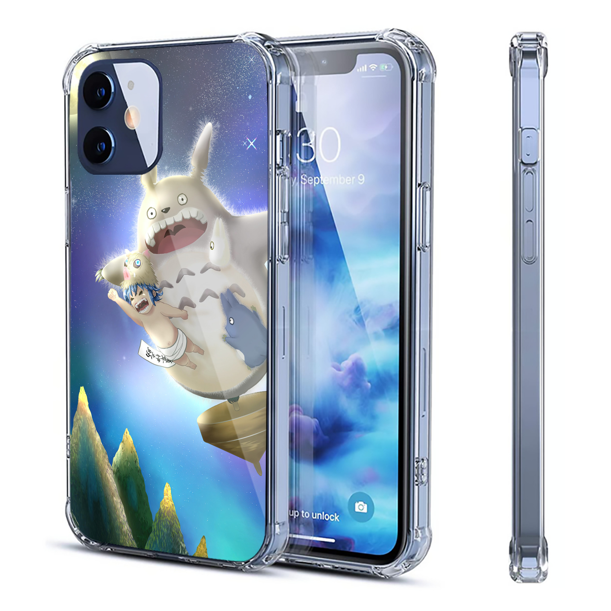 （画像用） となりのトトロ 草壁メイ 草壁サツキ My Neighbor Totoro Satsuki Kusakabe Mei Kusakabe 【iPhone 12シリーズ対応】透明スマホケース（クリアソフトケース）